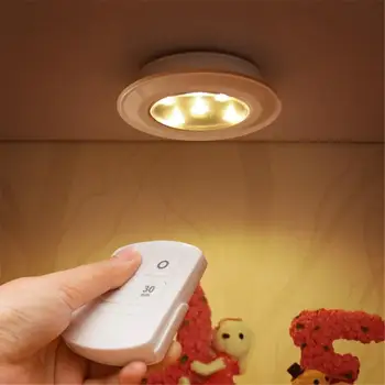 

1W Cabinet Light Wireless Dimmable Touch Sensor LED Night Lamps Battery Power Remote Control Suitable For Kitchen Bedroom Stair