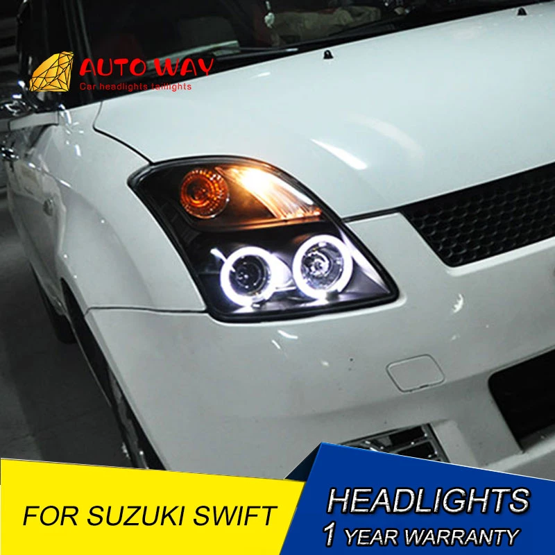 Car Styling Led Hid Rio Led Headlights Head Lamp Case For Suzuki Swift Headlights Bi Xenon Swift Headlight Lens Low Beam Car Light Assembly Aliexpress