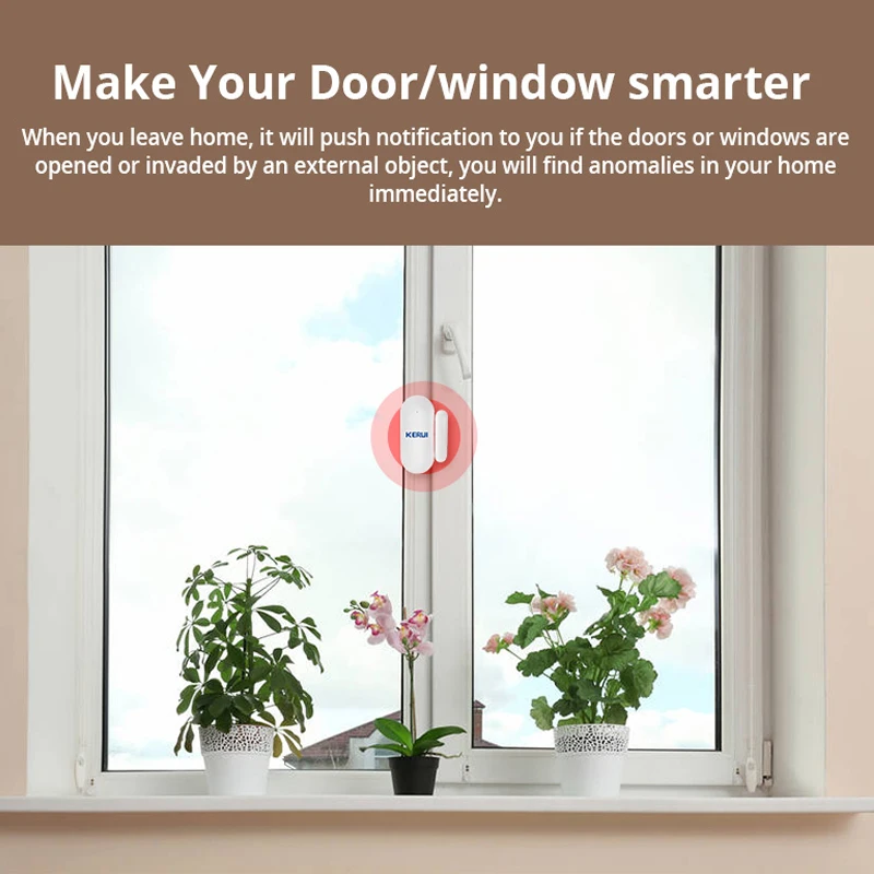 10 PCS New Wireless Mini Door Window Magnetic Sensor Detectors 433MHz Smart Home Security For GSM WIFI Alarm System - Image 2