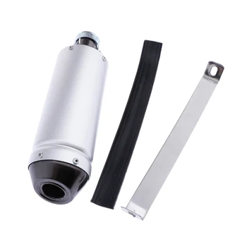 

28mm Motorcycle Slip on Exhaust Muffler Rear Pipe Tailpipe Universal For 50-125CC ATV Scooter Polished Motorcycle Accessories
