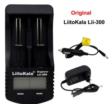LiitoKala ЖК-дисплей 18650 зарядное устройство 4 слота для 18650 21700 26650 литиевая Aa Aaa Nimh батарея как внешний аккумулятор тест внутренний - Цвет: Lii 300