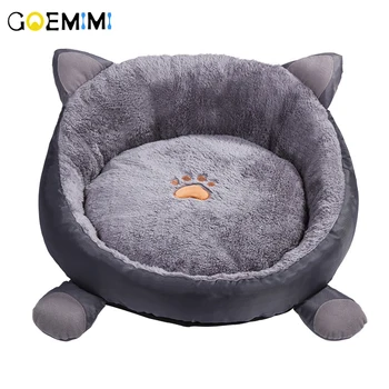 

New Arrival Cat Warm Bed Velvet Comfortable Ear shape kennel For Puppy cama gato Lovely Soft Cat Cave House For Cat