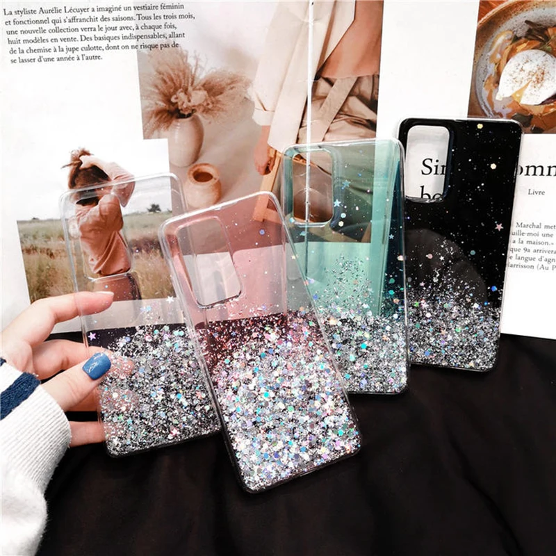 Мягкий блестящий чехол для телефона Samsung Galaxy A51 A71 A41 A31 A21 A21S A01 A91 A81 A10 A10S A20 A20S A30 A30S A50