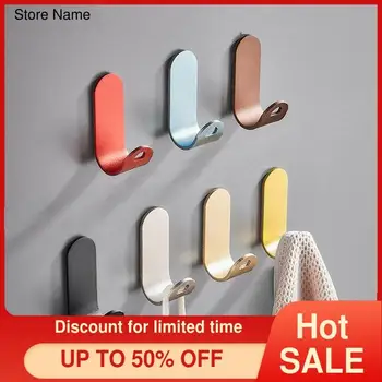 

Northern European Style Coat Hook Silent Door Hook New Punch-Free Seamless Kitchen and Bathroom Single Hook Row Hook Alumimum