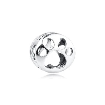

GPY 2020 Spring Openwork Paw Print Charms 925 Original Fit Pandora Bracelet Sterling Silver Charm Beads for Jewelry Making