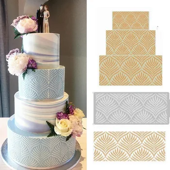 

Wheat Spike Pattern Cake Stencil Plastic Lace Cake Boder Stencils Template DIY Drawing Mold Cake Decorating Tool Bakeware