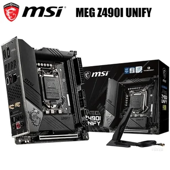 

NEW MSI MEG Z490I UNIFY Motherboard LGA 1200 Intel Z490 DDR4 Desktop MSI Z490 Mainboard 1200 PCI-E 4.0 M.2 HDMI Overclocking
