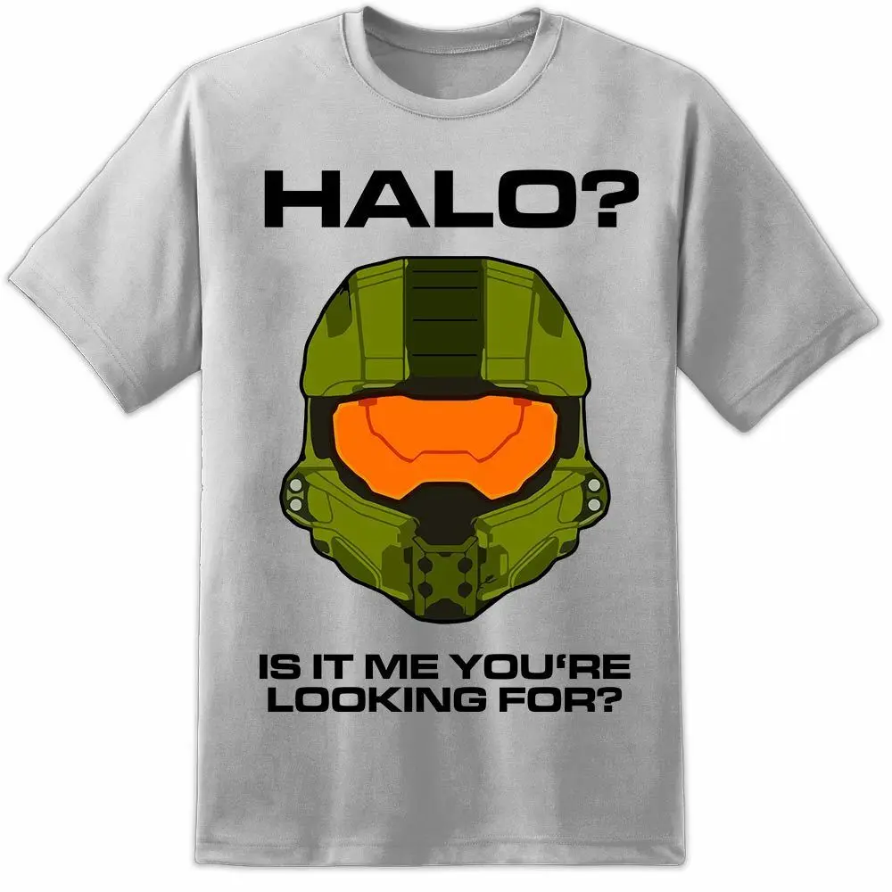 

Mens Halo Master Chief Funny Gamer Xbox PS4 T-Shirt Combat Evolved Nintendo SNES Cotton Harajuku Funny Tee Shirt