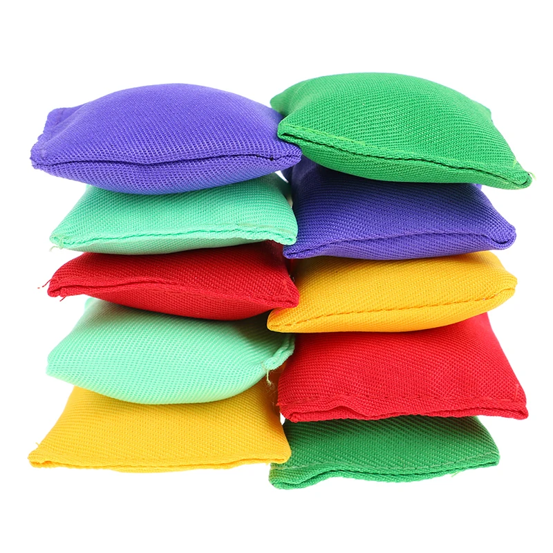 Hot sale 10pcs/lot Kid Throwing Sandbags Toys Classic Bean Bag Children Outdoor Sport  Toy Size: 5*5cm