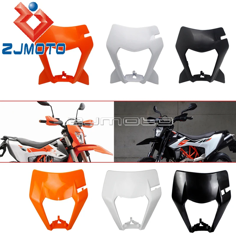 ABS Headlight Fairing for EXC XCF XCW TPI SMR SMRC Six DAYS  Replace Front Lamp Mask Cover Enduro Light Shell