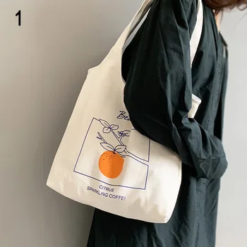

Women Student Shoulder Bag Fruit Printing Canvas for Mobile Phone Keys Travel New