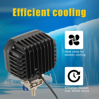 

Boat Work Light 12-30v Cool White 1Pair 6000K 3.5inch 30W Motorcycle Square