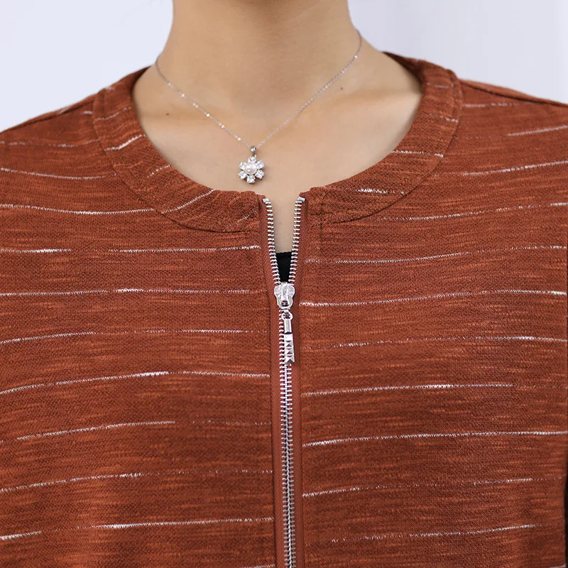 

Mom New Style Spring And Autumn Short Elegant Tops 40-Year-Old 50 Middle-aged WOMEN'S Apparels Middle-aged Loose-Fit Jacket