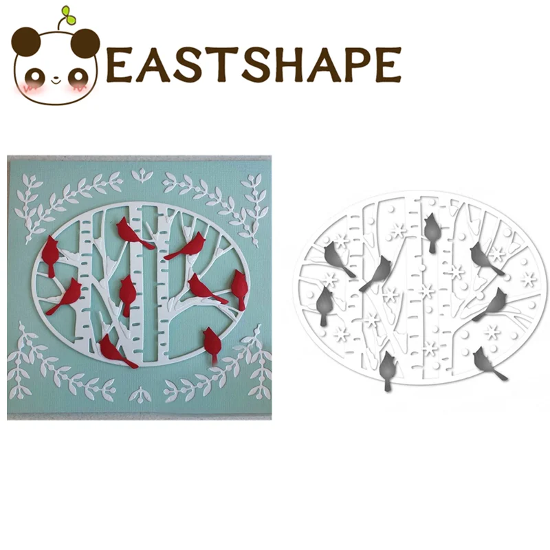 

Oval Frame Poplar Magpie Bird Metal Cutting Dies for Scrapbooking New 2019 Die Cuts for Card Making Stitch Craft Dies Troqueles