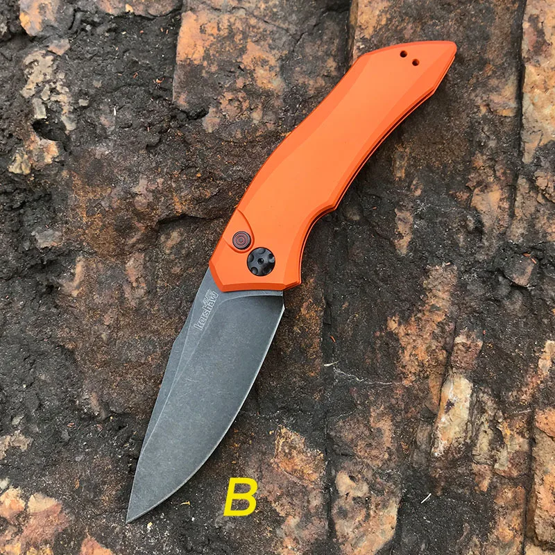 Новые продукты Kershaw 7100 складной нож с алюминиевой ручкой для кемпинга, тактический нож для выживания, многофункциональный инструмент EDC нож - Цвет: Цвет: желтый