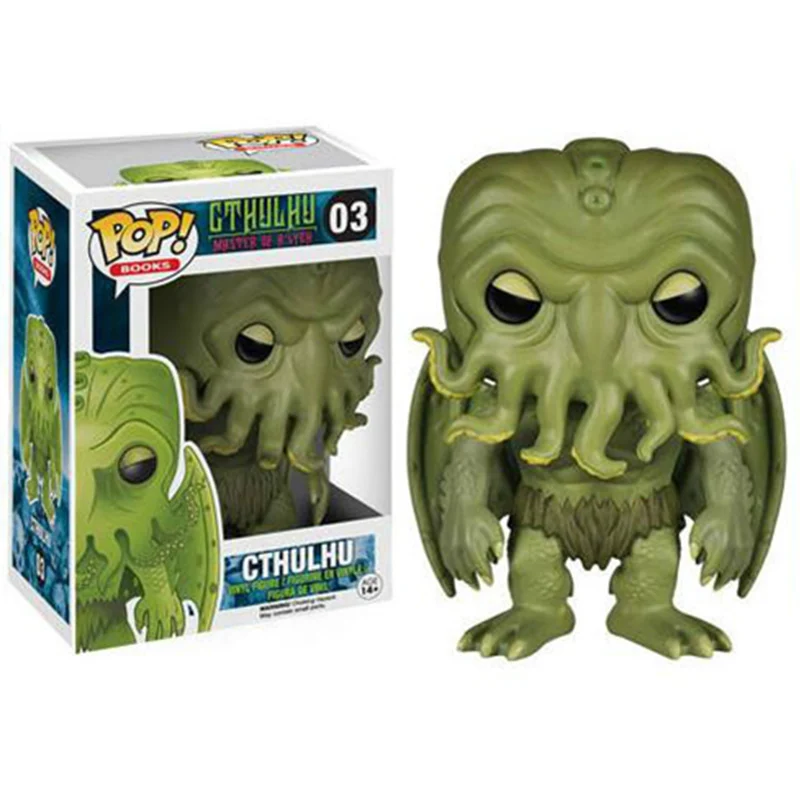 Funko pop официальный Great Cthulhu 03# Literature Hp lovecплот золотые виниловые фигурки игрушки на день рождения Рождественский подарок разноцветный - Цвет: with box 1
