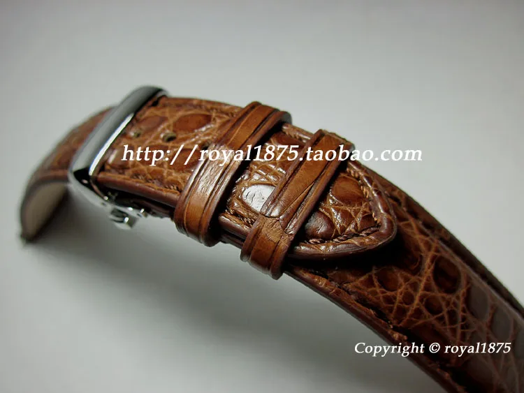 

18 19 20 21 22 23MM Leather Brown Black Strap For OMEGA Butterfly Flying Seamaster Speedmaster Crocodile Leather Watchband Strap