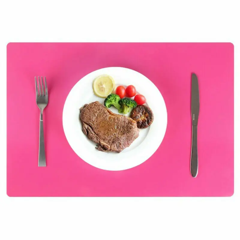 1Pc Silicone Non Slip Waterproof Placemat Extra Large Thicken Table Mat Tableware Pads Kitchen Decoration 40CM * 30CM | Дом и сад