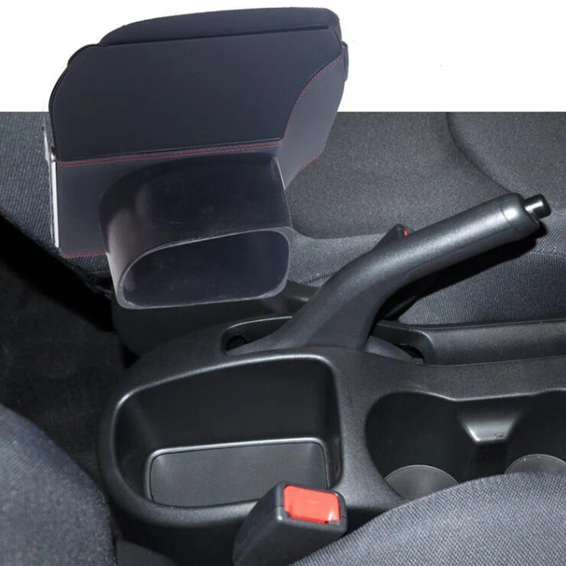 Для Kia Soul 2010 2011 2012 2013 части салона автомобиля кожаная центральная консоль автоматический подлокотник для хранения с USB