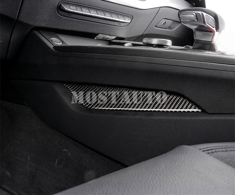 Для Audi A5 S5 карбоновое волокно центральной консоли коробка передач край крышки отделка- 2шт