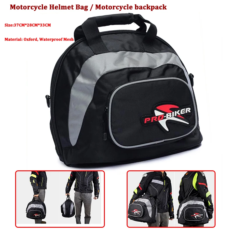 Black Motorcycle Helmet Bag Oxford 
