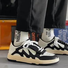 

2022 New Board Shoes Flat Bottom Dexun Shoes Bat Casual Students Mori Harajuku Men's Shoes Trend