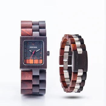 

DODO DEER Couple Wood Watch Bracelet Commemorative Gift Personality Accessories Unisex Japanese Movement Wooden Watch C14 S01