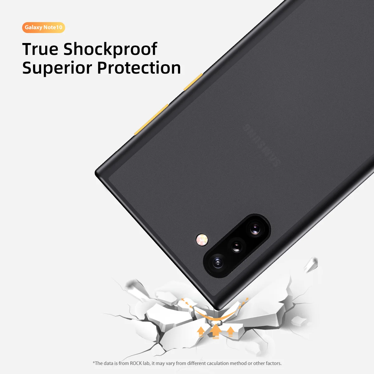 Чехол ROCK Matte PC+ TPU для samsung Galaxy Note 10 Note10 Plus Мягкий силиконовый ударопрочный бампер пуленепробиваемый стеклянный клей задняя крышка