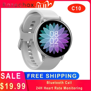

C10 Bluetooth Call Smartwatch Waterproof Heart Rate Blood Pressure Monitor Fitness Tracking Smart Watches For IOS Android Phones