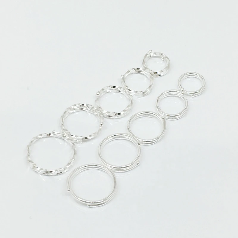 Серьги ROXI из чистого серебра 925 пробы, маленькие простые двойные круги, хрящевая спираль, серьги, простые серьги с пряжкой в виде кости, круглые серьги