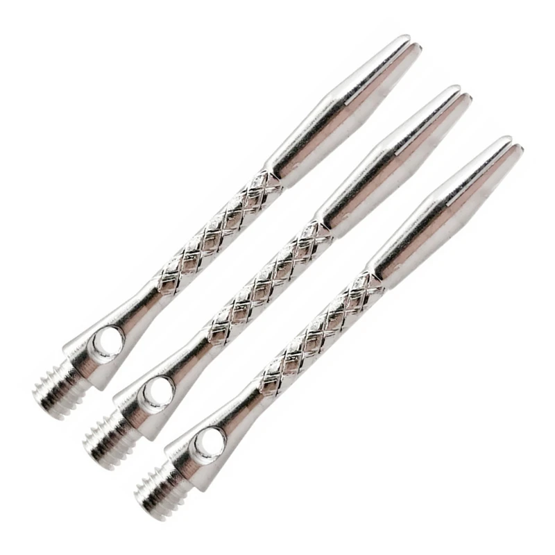 High-quality 6Pcs/Lot Darts Accessories Shaft Aluminium Alloy Material 45mm Shafts Silvery White And Black Two Colour Dart