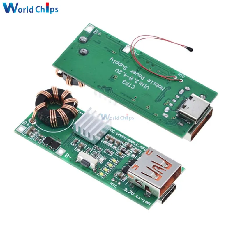 QC4.0 QC3.0 Type C USB быстрое зарядное устройство Модуль двойной способ PD банк питания