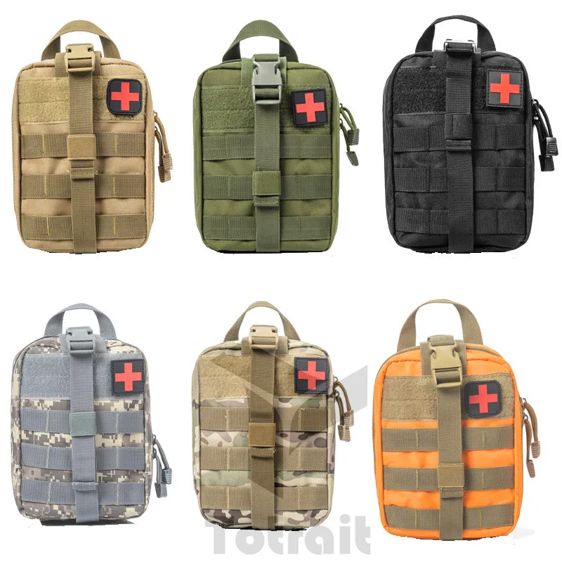 

TOtrait Outdoor Tactical Medical Bag Travel First Aid Kit Multifunctional Waist Pack Camping Climbing Bag Emergency Case Survival Kit