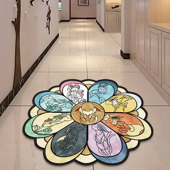 

Cartoon carpet Anime Pokemon GO Eevee Ball Cute Floor Rug Carpet Room Doormat Non-slip Mat