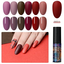 Nail Vision матовый цвет УФ-гель для ногтей 5 мл красный фиолетовый чистый замачиваемый гель лак для ногтей