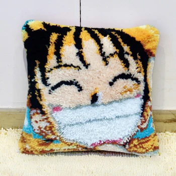 

Japan Anime Pillow Embroidery Foamiran For Flowers Latch Hook Kits Do It Yourself Cross Pillows Borduurpakket Kussen Smyrna