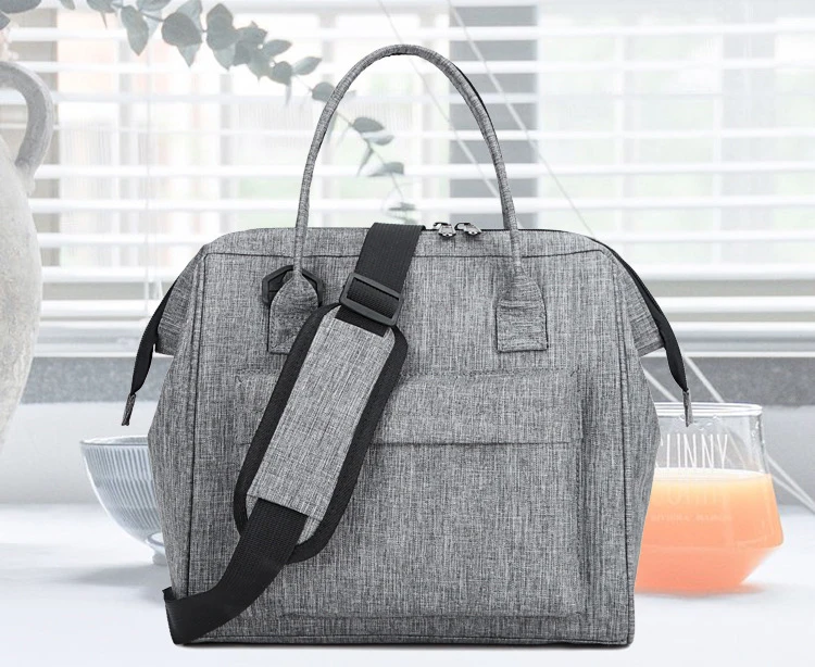Новейшая модная женская сумка-холодильник, сумка-тоут для путешествий, Термосумка с карманами на молнии, сумка для ланча, модная сумочка