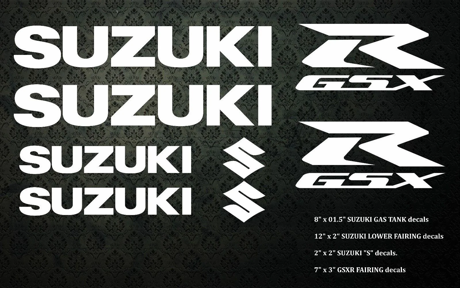 Для 1 набора GSXR 8 шт. универсальных наклеек! 750 suzuki gixxer обтекатель бака s # SK-006 |