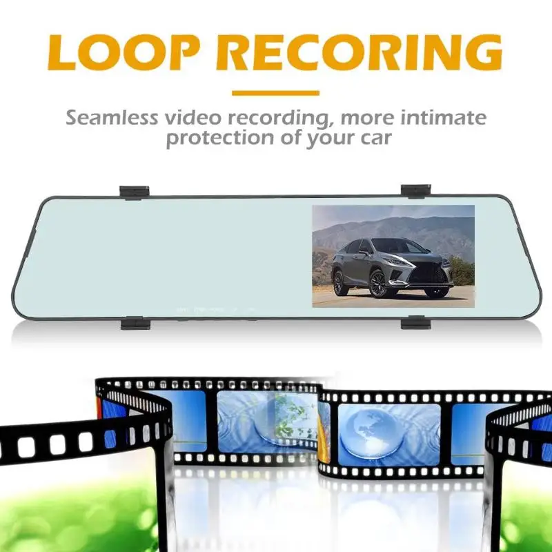 Автомобильный видеорегистратор L700 HD 1080 P, Автомобильный видеорегистратор, Ультра тонкое зеркало заднего вида, объектив 170 градусов, камера ночного видения, видеорегистратор