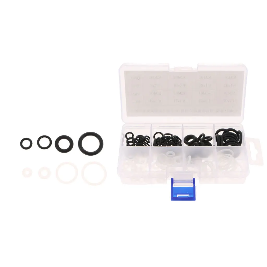 120 Pieces Universal Car Rubber O Rings Tap Washers Gasket Sealing 8