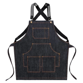 

Black Men Salons Hairdressing Cape for Hair Cutting Apron Denim Barber Hair Cutting Dyeing Cape Hairdresser Cloth Hair Styling A