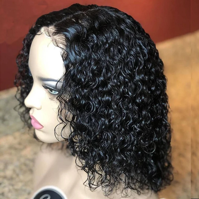 

Curly lace front human hair wigs for Black Women Brazilian Closure Wig pre plucked bleached knots Glueless natural hairline