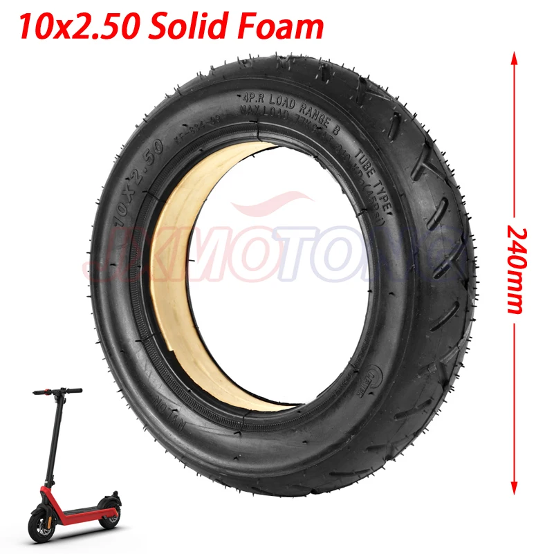 

10x2.50 Solid Foam Tire for Quick 3 ZERO 10X Inokim OX Razor Electric Scooter 10 Inch Foam filled tyre