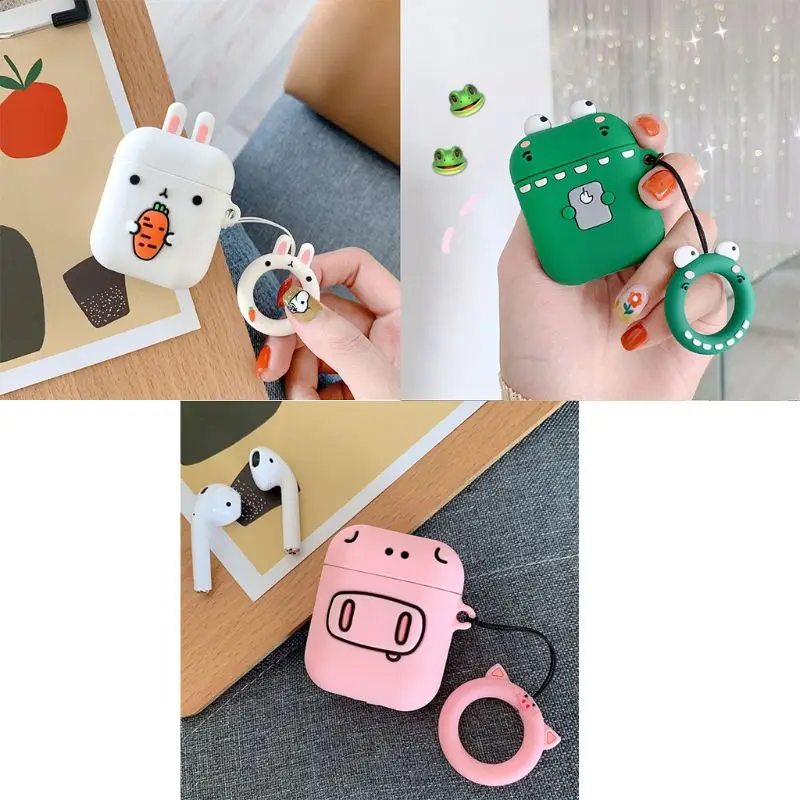 

Fashion Cute Cartoon Soft Silicone Protective Cover Shockproof Case Skin for Airpods 1/2 Charging Box #723