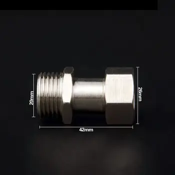 

1/2'' BSP Male to Female Thread Brass Plating Silver 20*26*42mm Straight Connector Coupling Loose Joint Union Nut Pipe Fitting