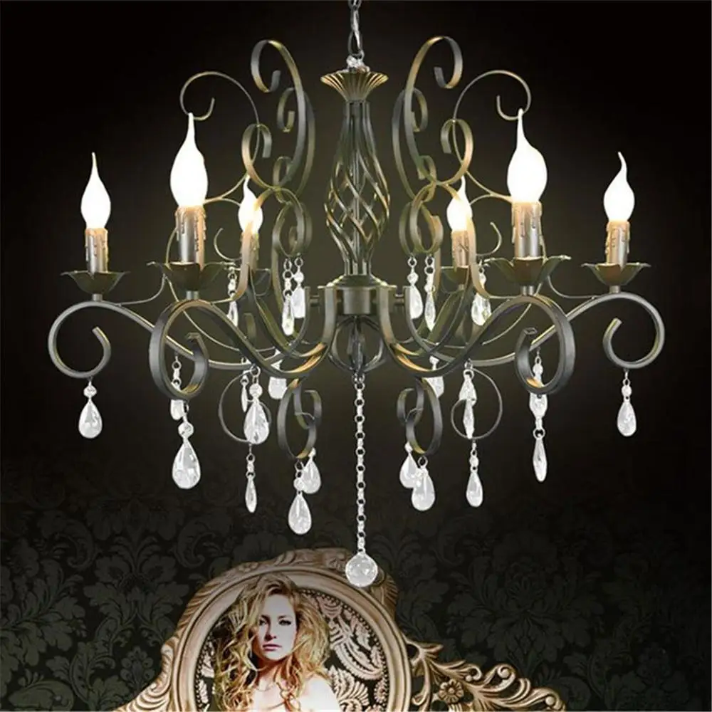 Скандинавские винтажные Люстры Европейский стиль lustre lamp ресторанный бар кованая