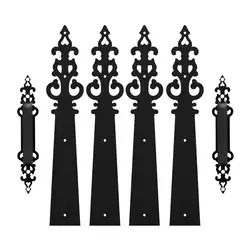 Jachor Black Magnetic Decorative Garage Door Hinges Handles Hardware Kit Household Creative Carriage House Door Hinge