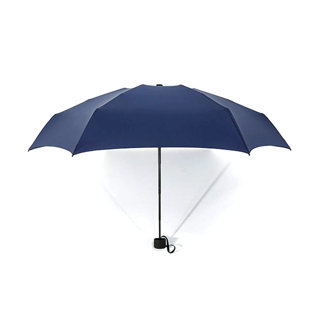 Navy Blue 1 шт. Маленький модный складной зонт дождь для женщин подарок для мужчин Мини карманный зонтик для девочек анти-УФ водонепроницаемый портативный Зонты B4 - Цвет: Navy Blue
