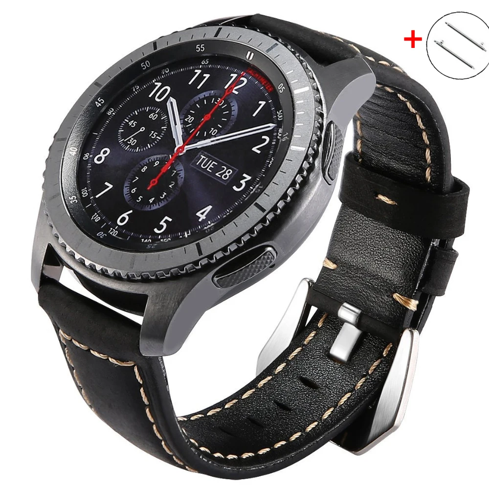 Huawei watch GT 2 кожаный ремешок для samsung Galaxy watch 46 мм gear s3 Frontier band браслет 22 мм ремешок gear S 3 Классический 46 мм