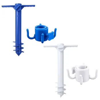 

Telescoping Beach Umbrella Sand Anchor Stand Holder Adjustable Towel Bracket Hook with 4-Prong Umbrella Hanging Hook For Outdoor